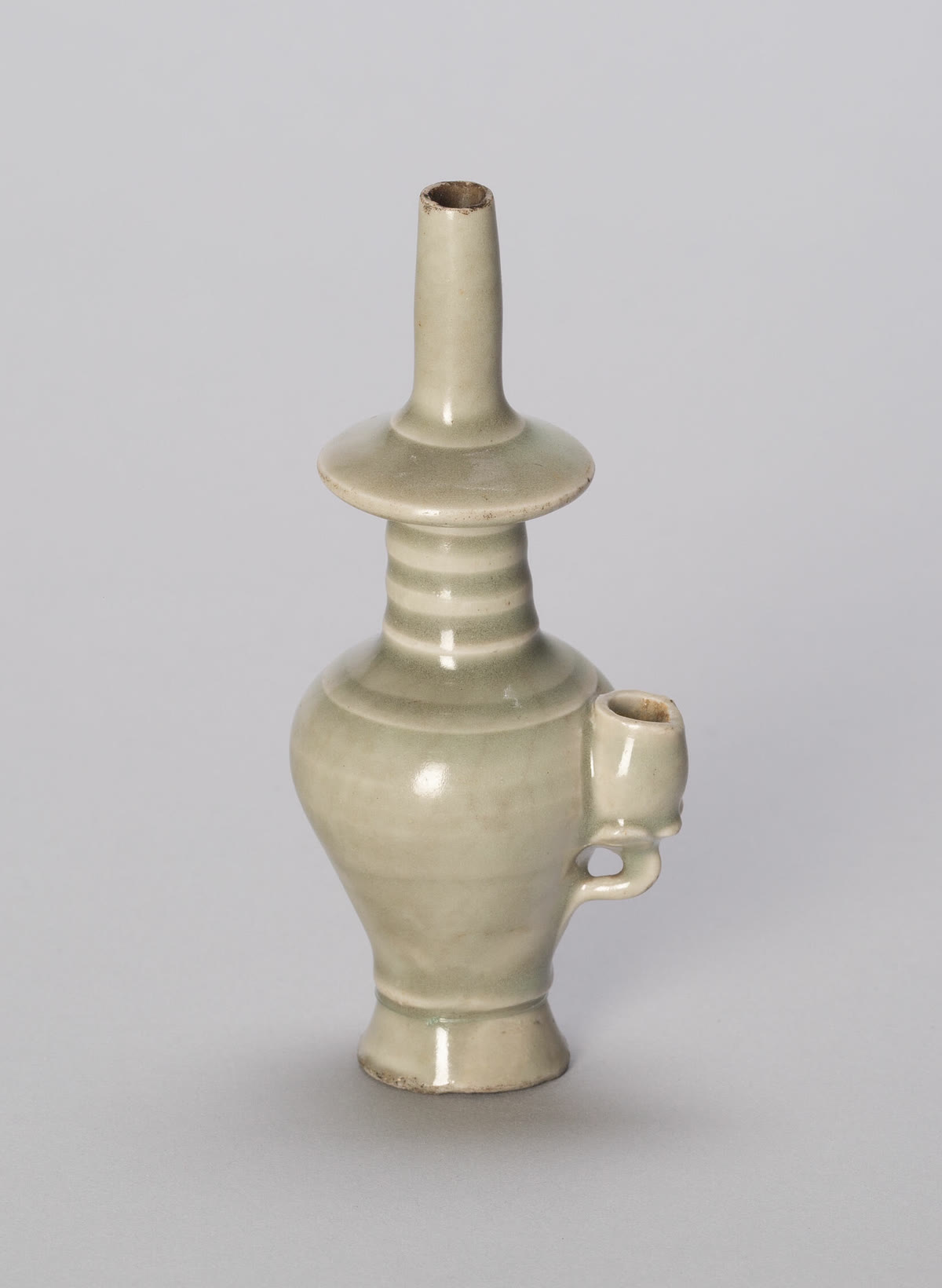 Miniature Buddhist water sprinkler, kundika, Chinese celadon