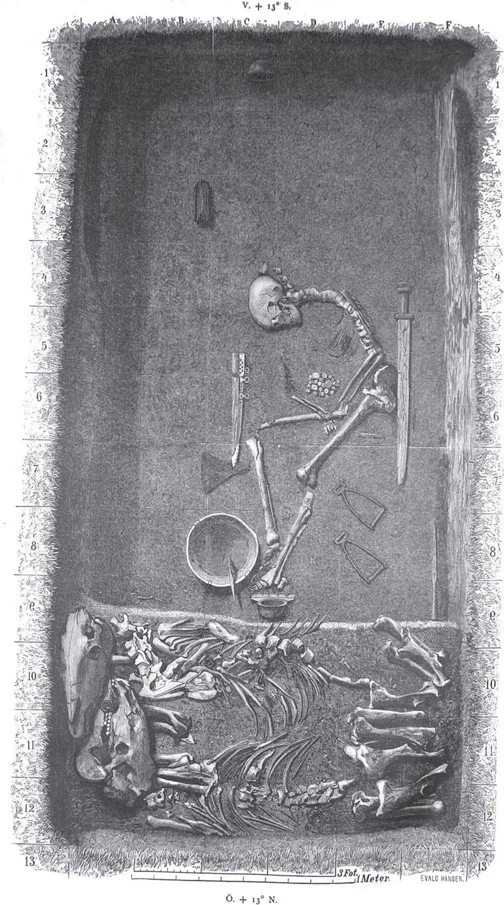 Reconstruction of chamber grave Bj 581, Birka