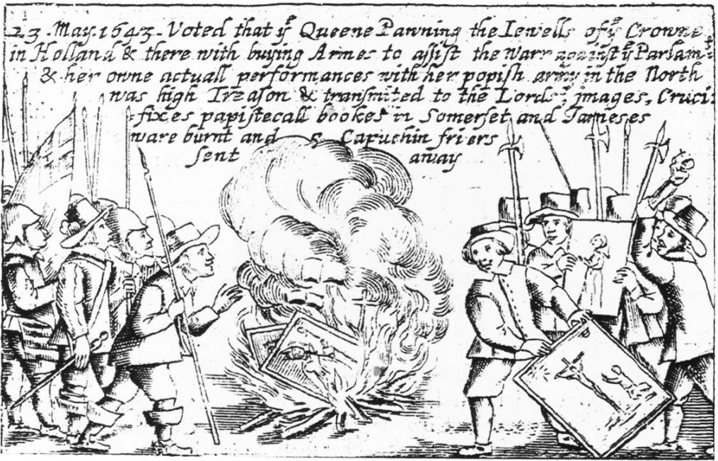 17th-century engraving of Puritan iconoclasm