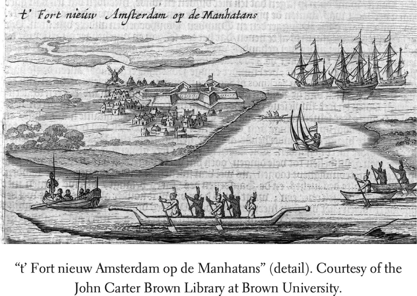 Historical illustration comparing a Native canoe and a colonial plank-built whaleboat